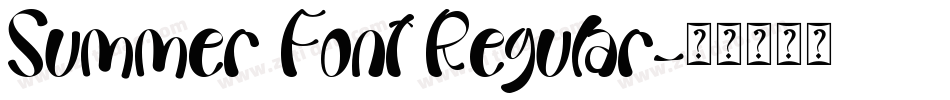 Summer Font Regular字体转换